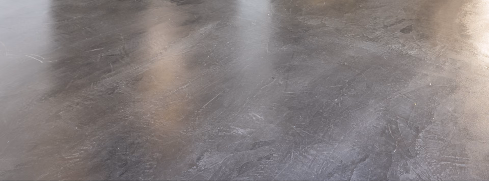 Close-up of gray polished concrete flooring
