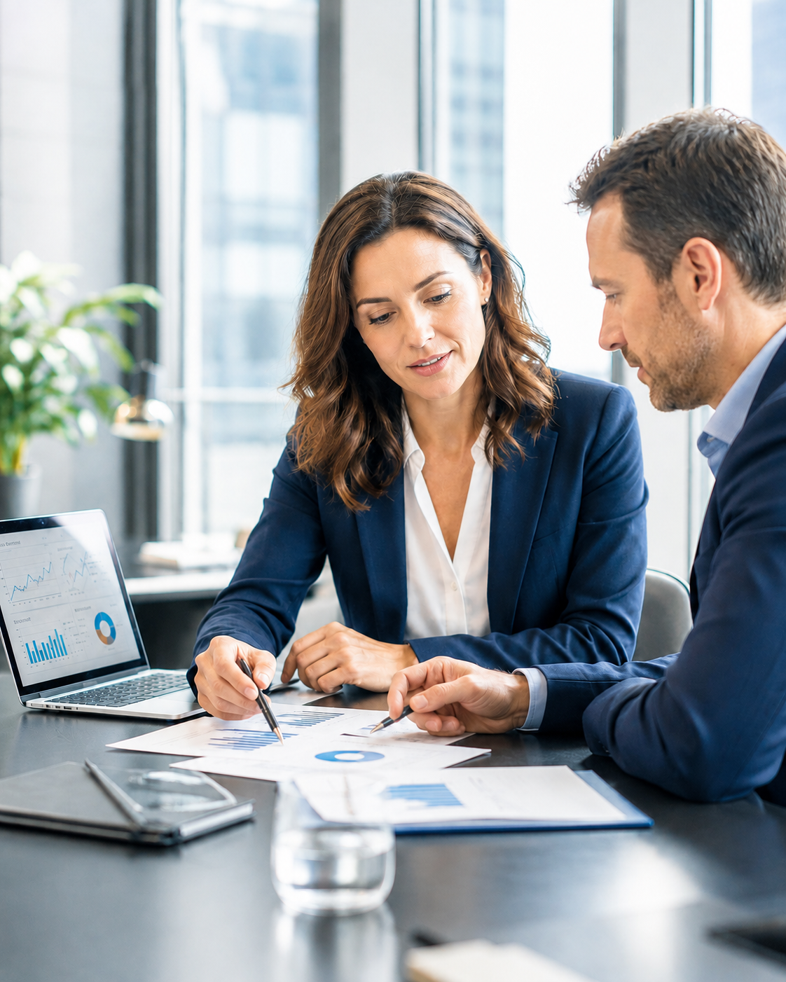 Advisor meeting with a client