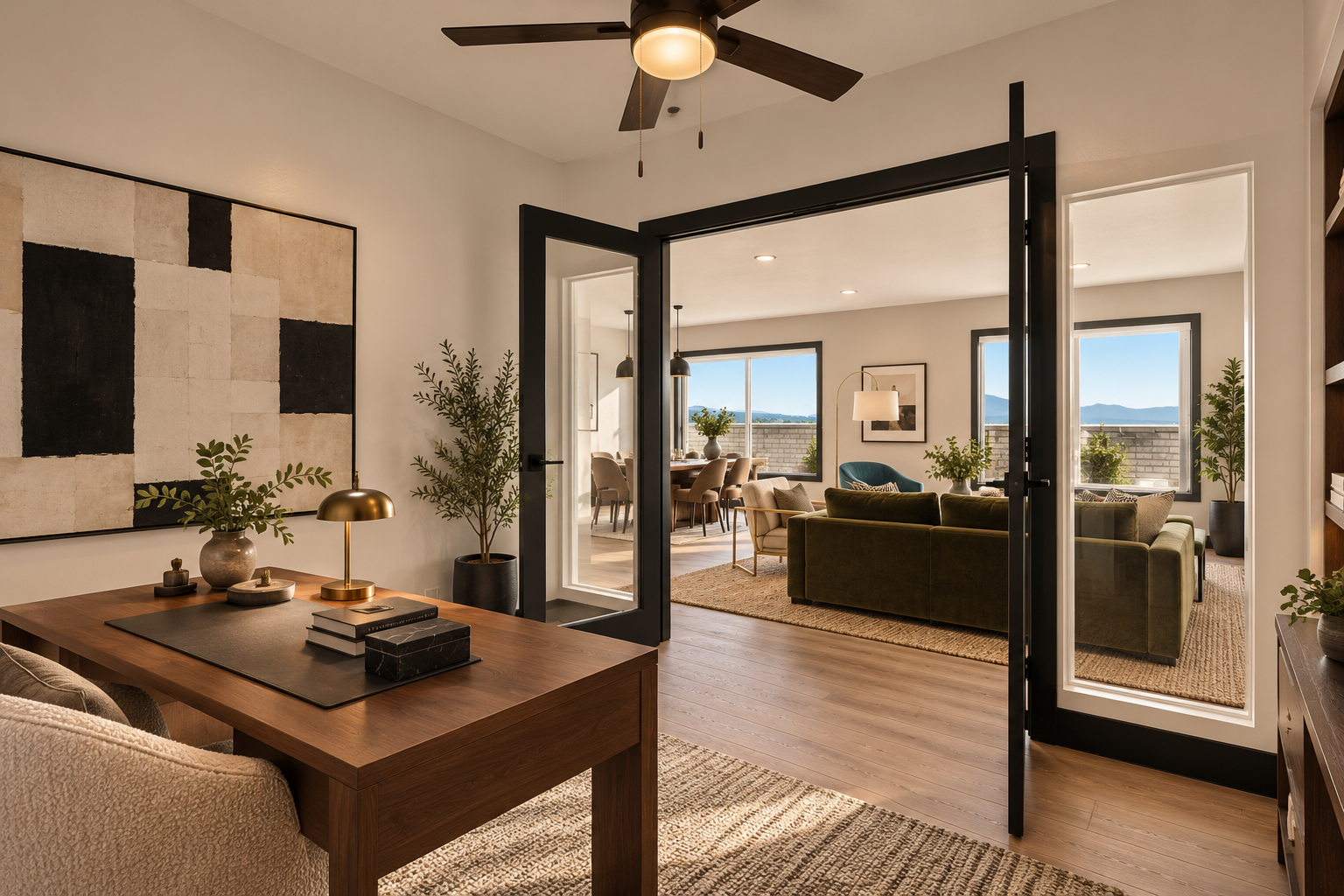 Living room with decor