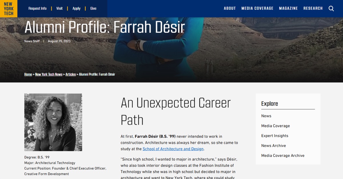Alumni Profile: Farrah Désir
