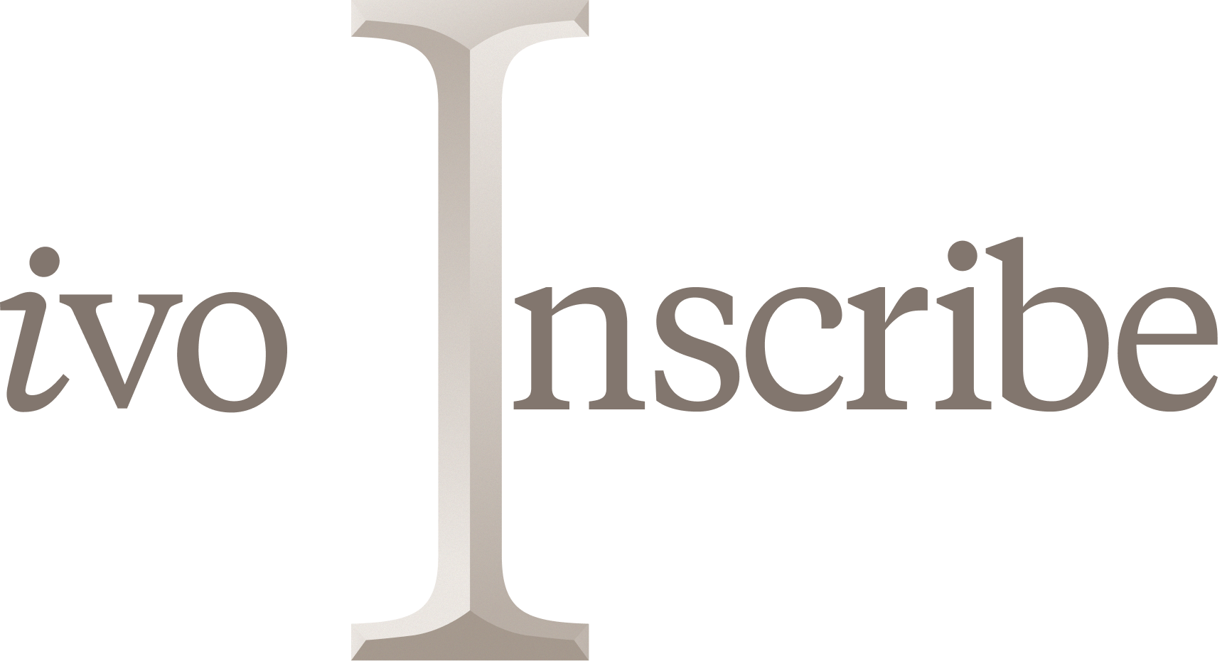 Logo with stylized letter I and the words ivo Inscribe in serif font.