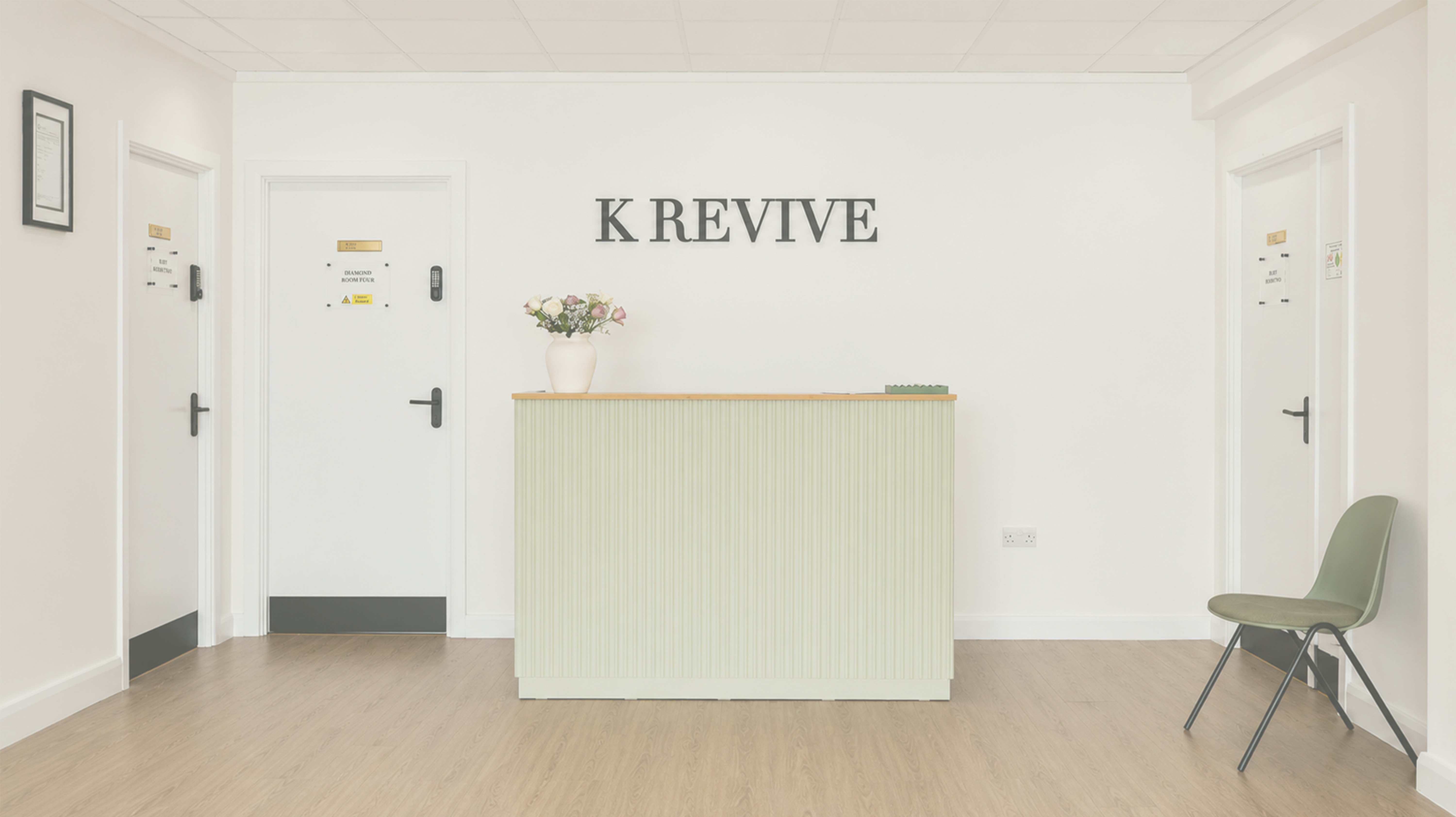 Reception at KRevive Medical Clinic, Corby