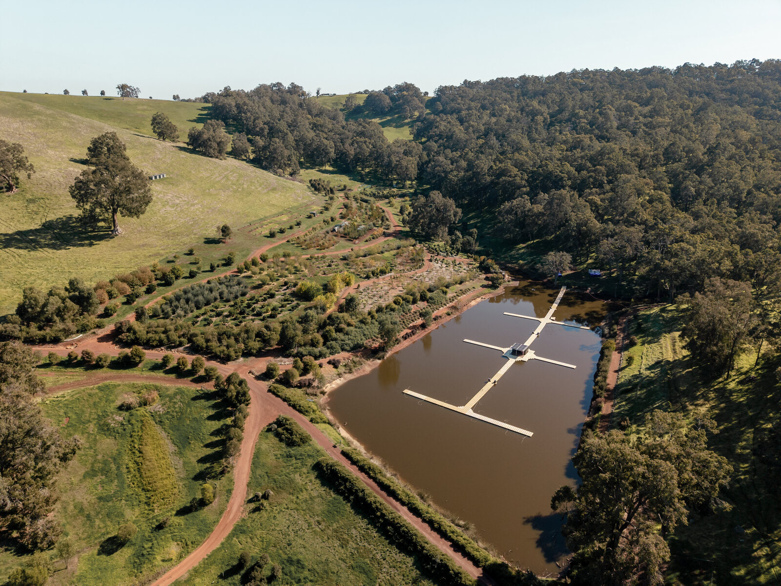 The marron dams from above