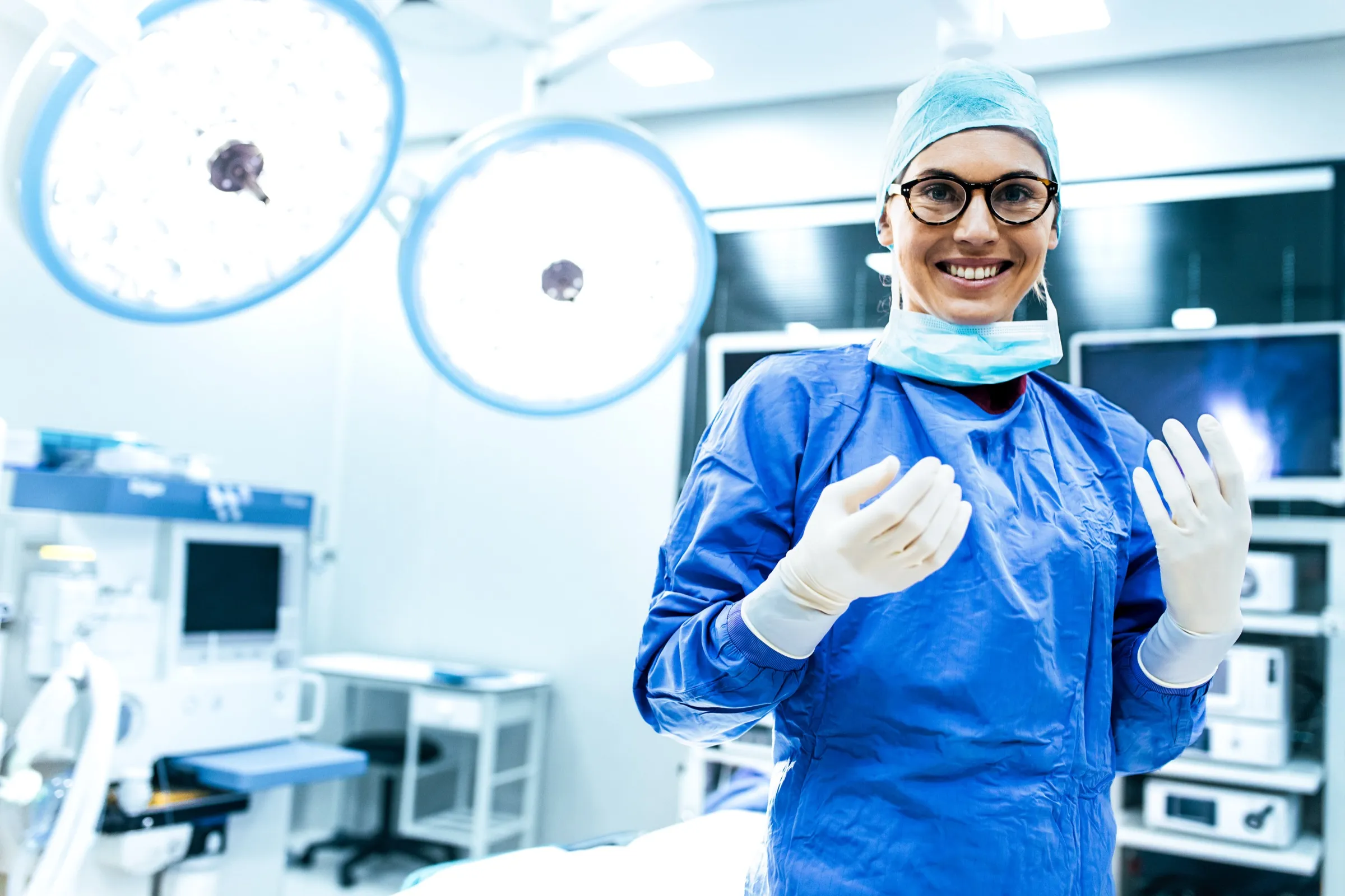 Surgeon in an operating room