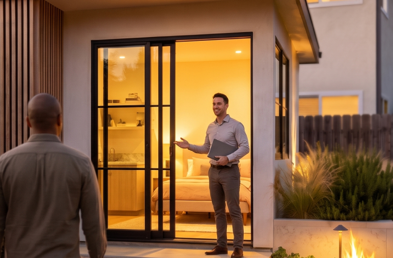 Final walkthrough of a finished home