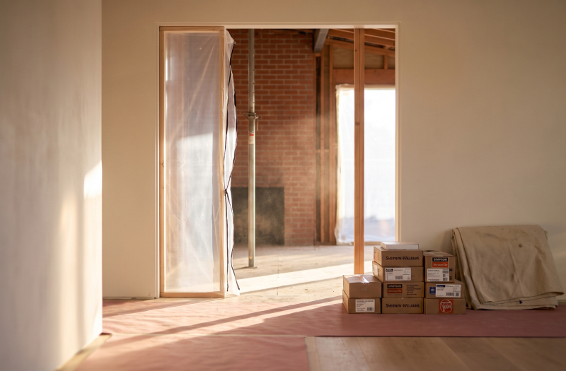 Framing crew building on site