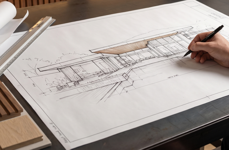 Reviewing architectural drawings