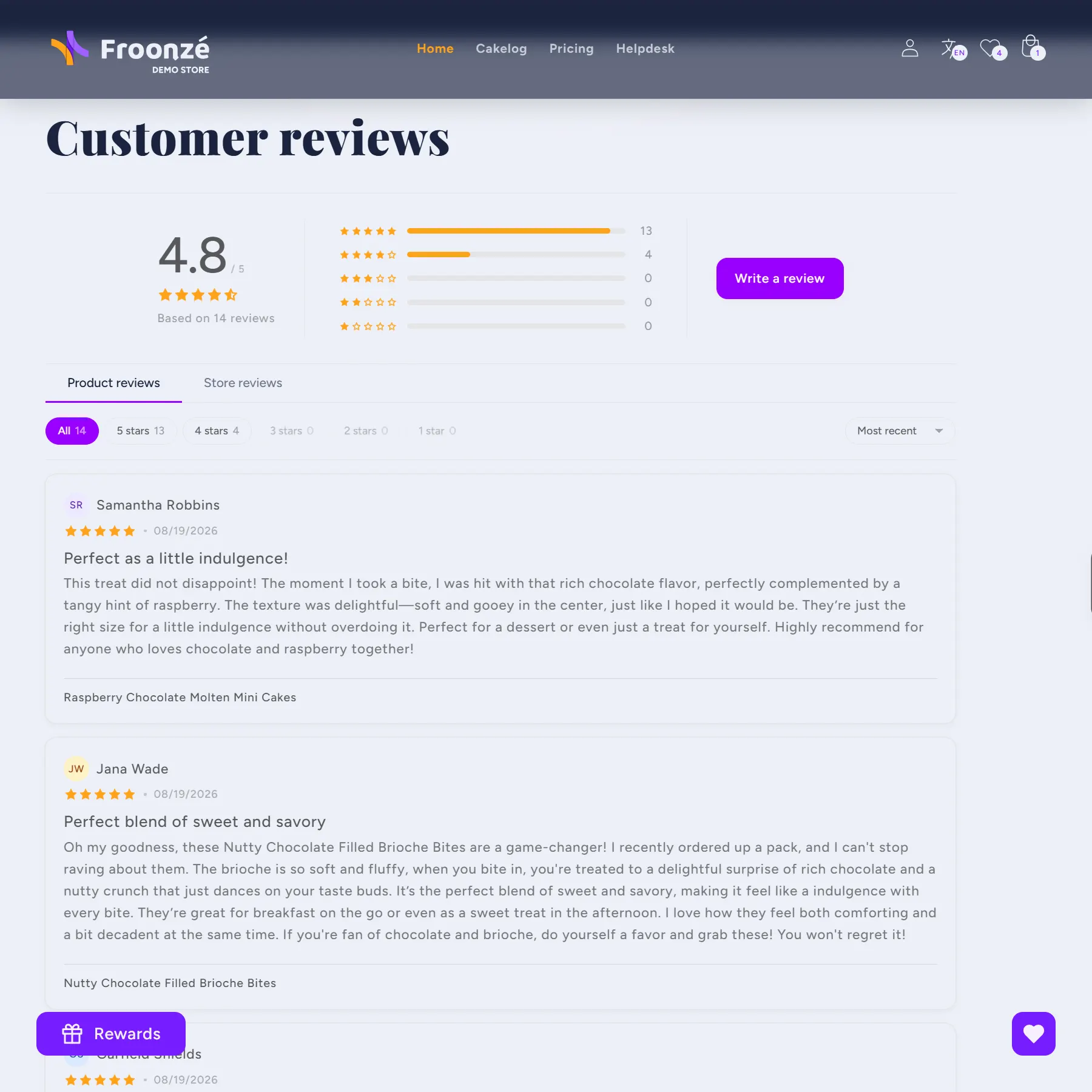 Froonze Reviews Plugin