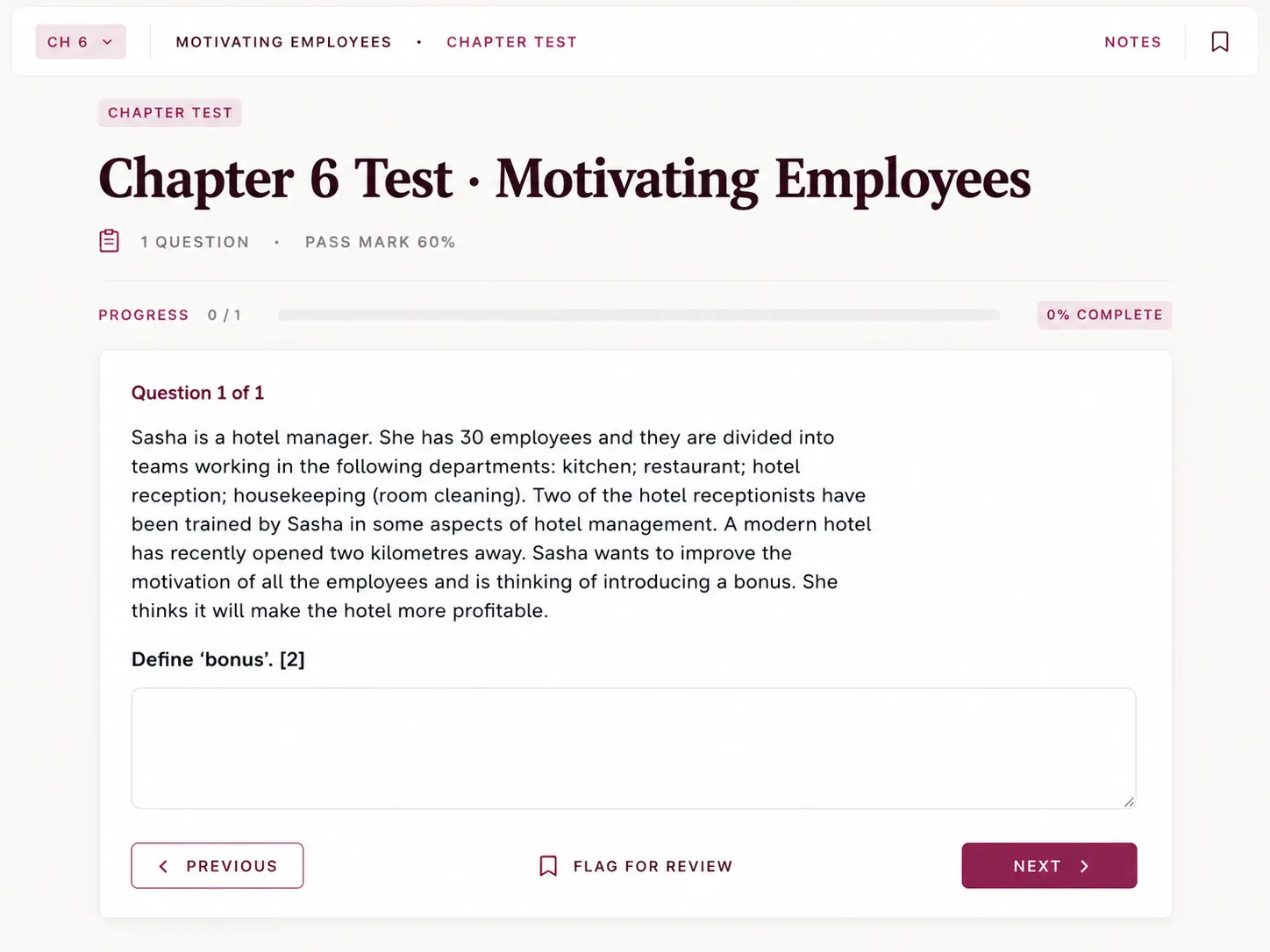 Chapter test inside Alt Academy