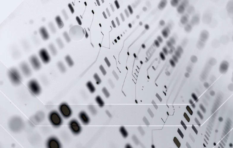 Close-up of EEG recording traces