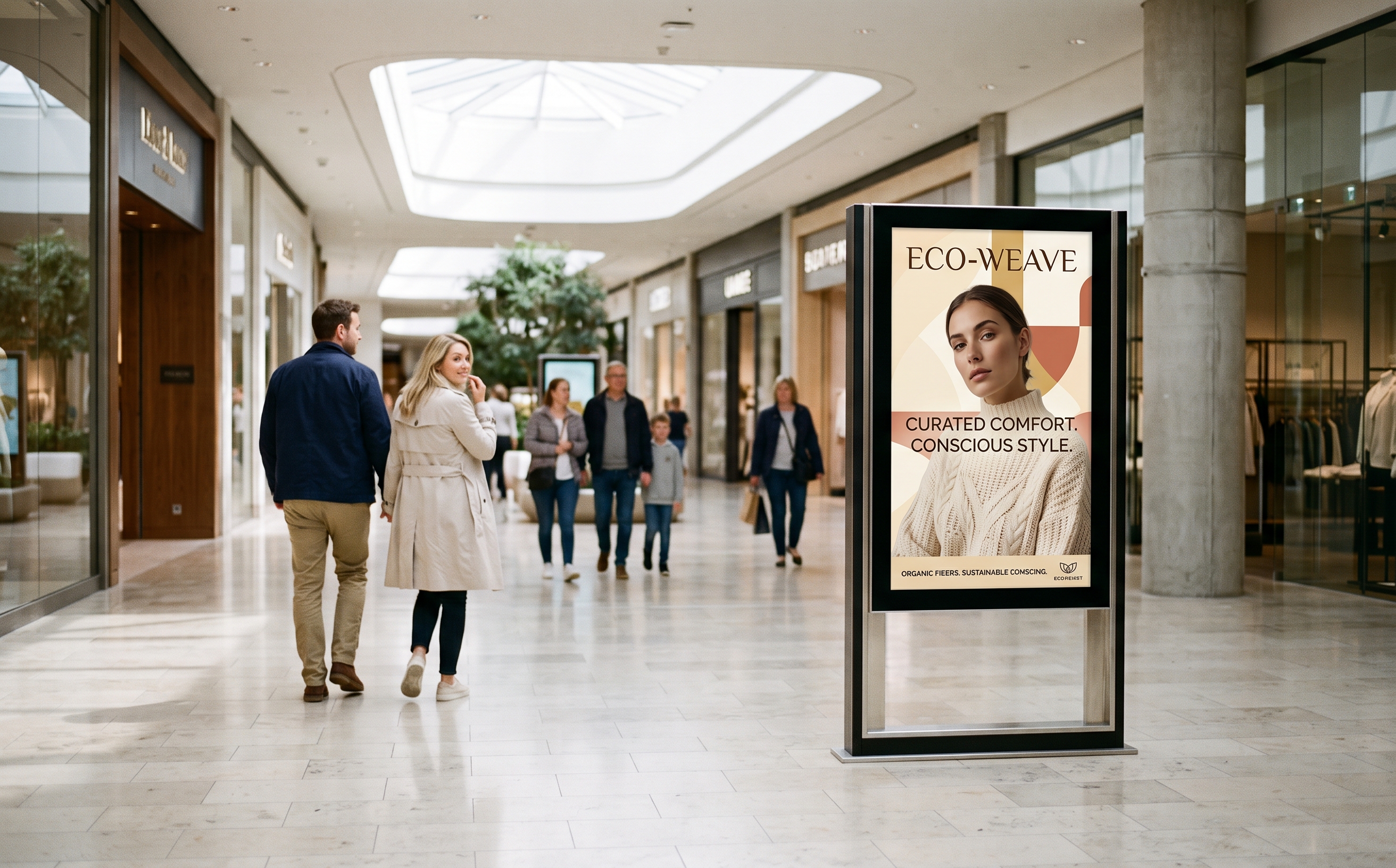 In-mall retail media screen