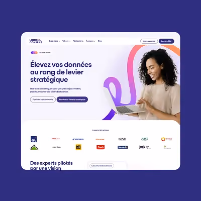 Capture d'écran du site web réalisé pour Logical Conseils