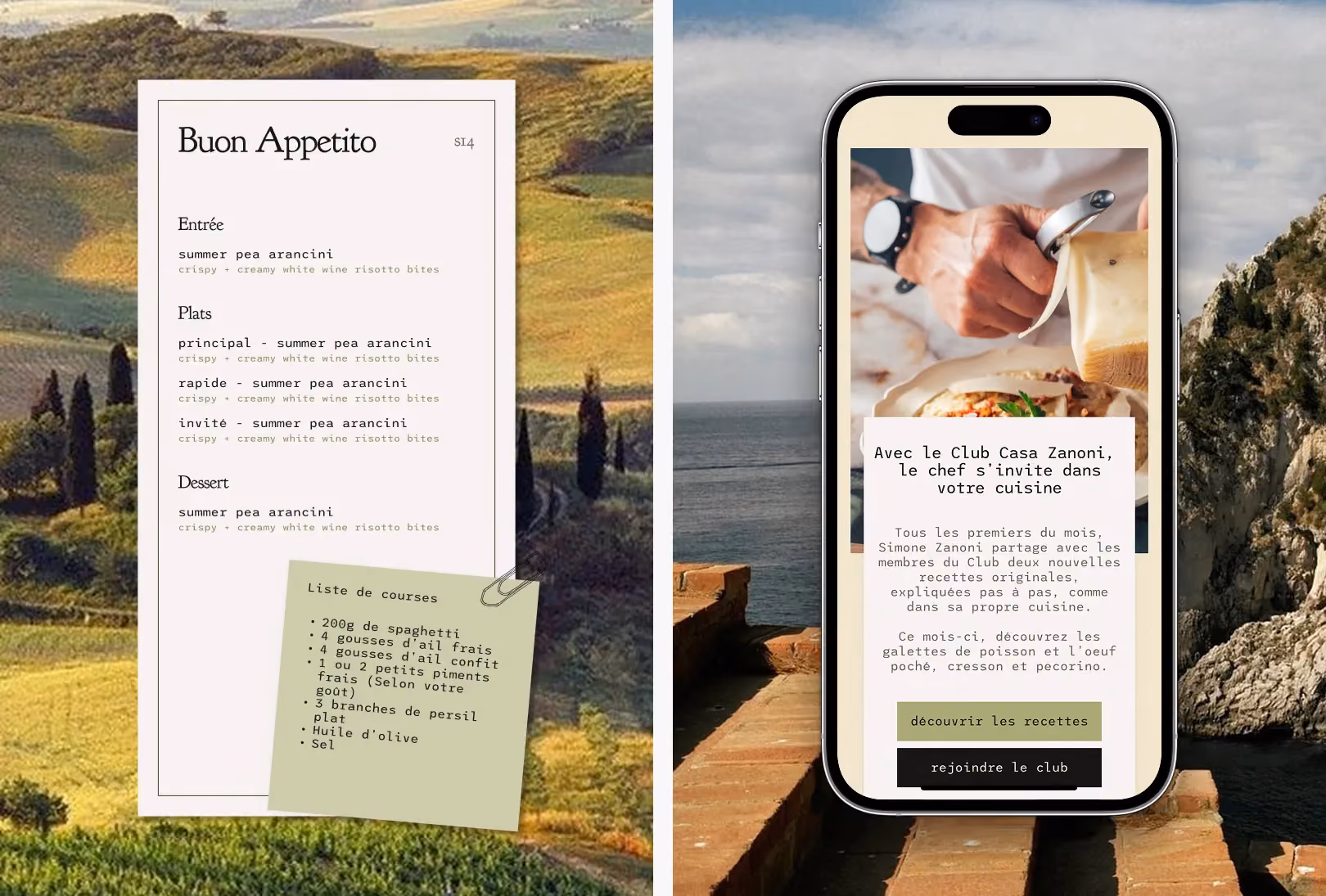Capture du site web réalisé pour Zanoni