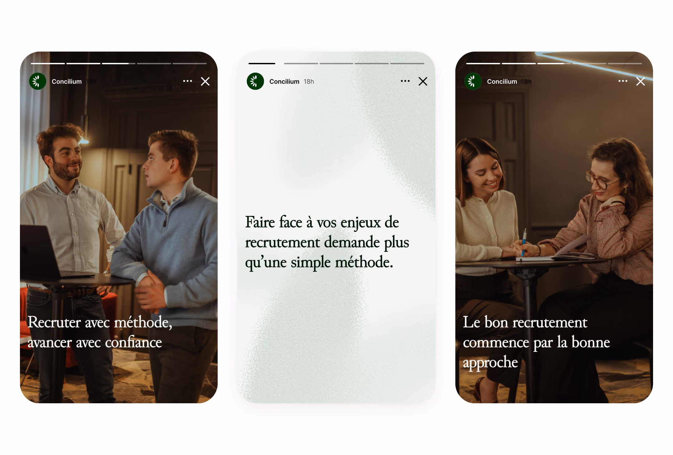 Capture du site web réalisé pour Concilium - Le Recruteur