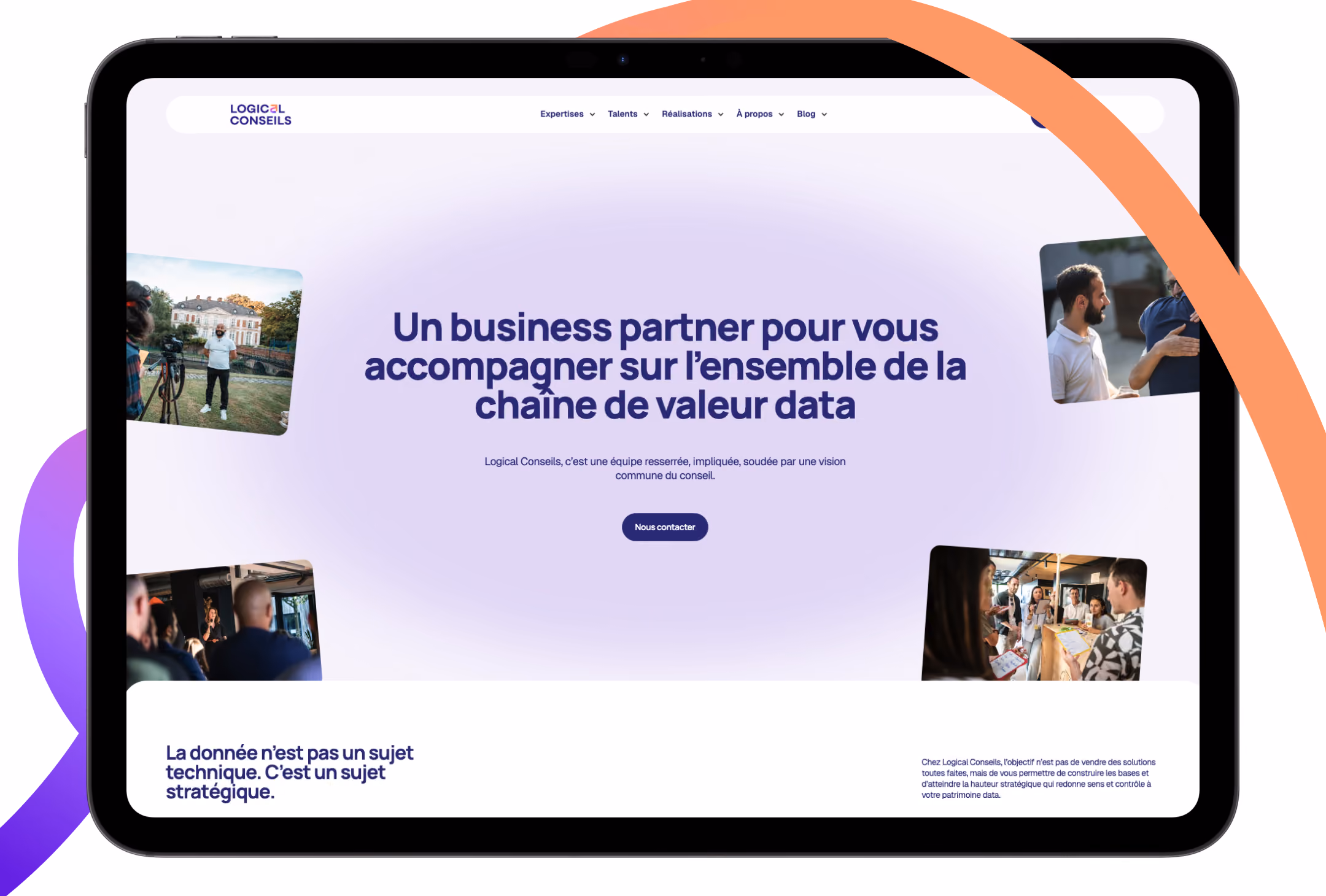 Capture du site web réalisé pour Logical Conseils