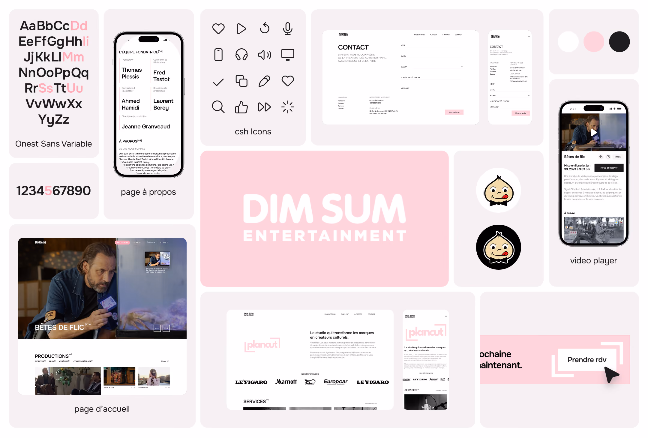 Capture du site web réalisé pour DimSum