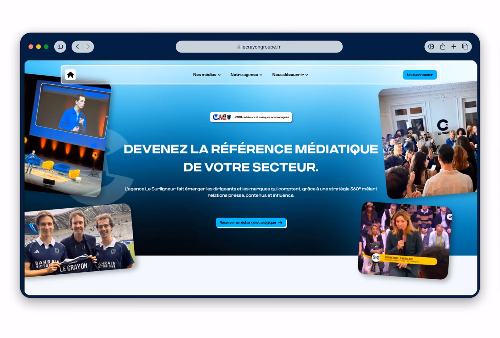 Capture du site web réalisé pour Le Crayon