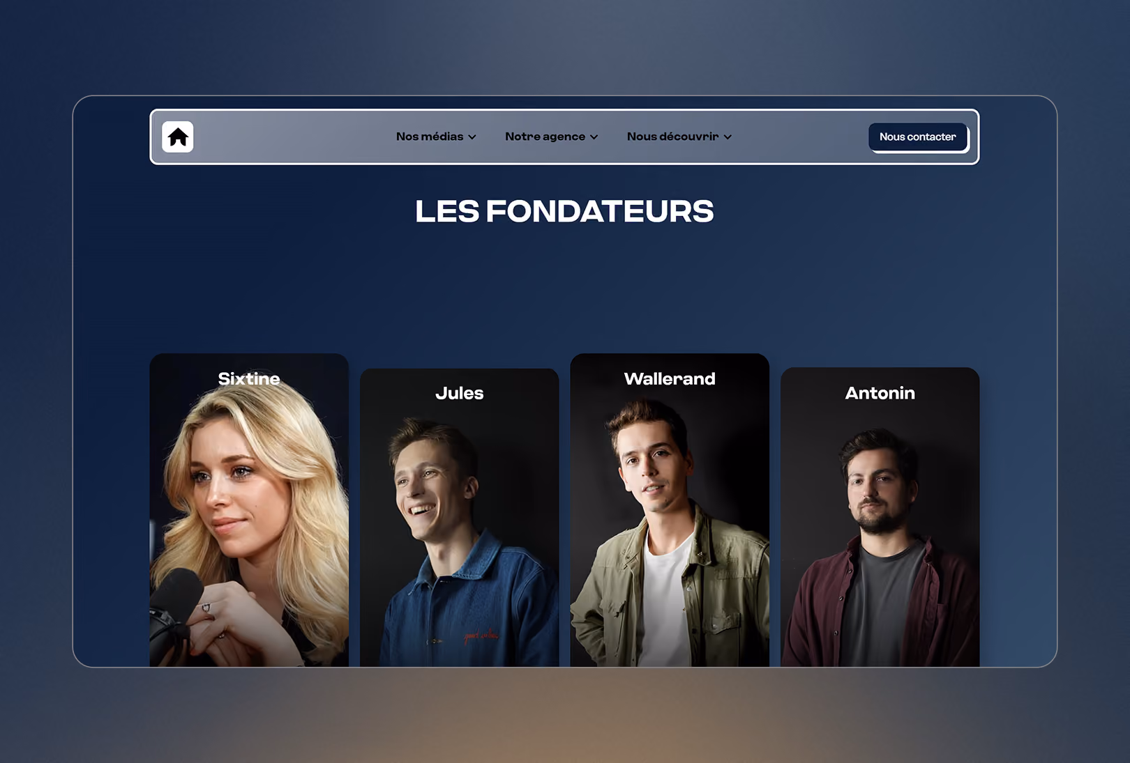 Capture du site web réalisé pour Le Crayon