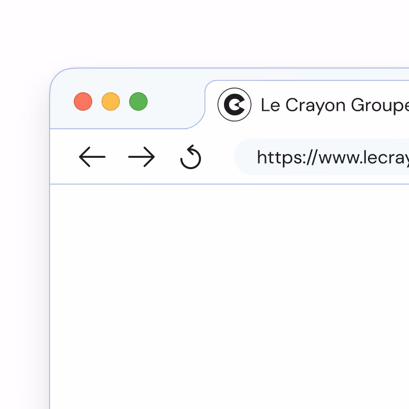 Capture du site web réalisé pour Le Crayon