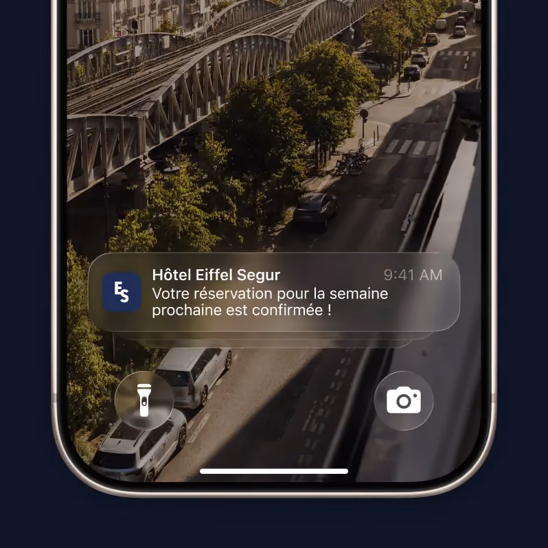 Capture du site web réalisé pour Hôtel Eiffel Segur