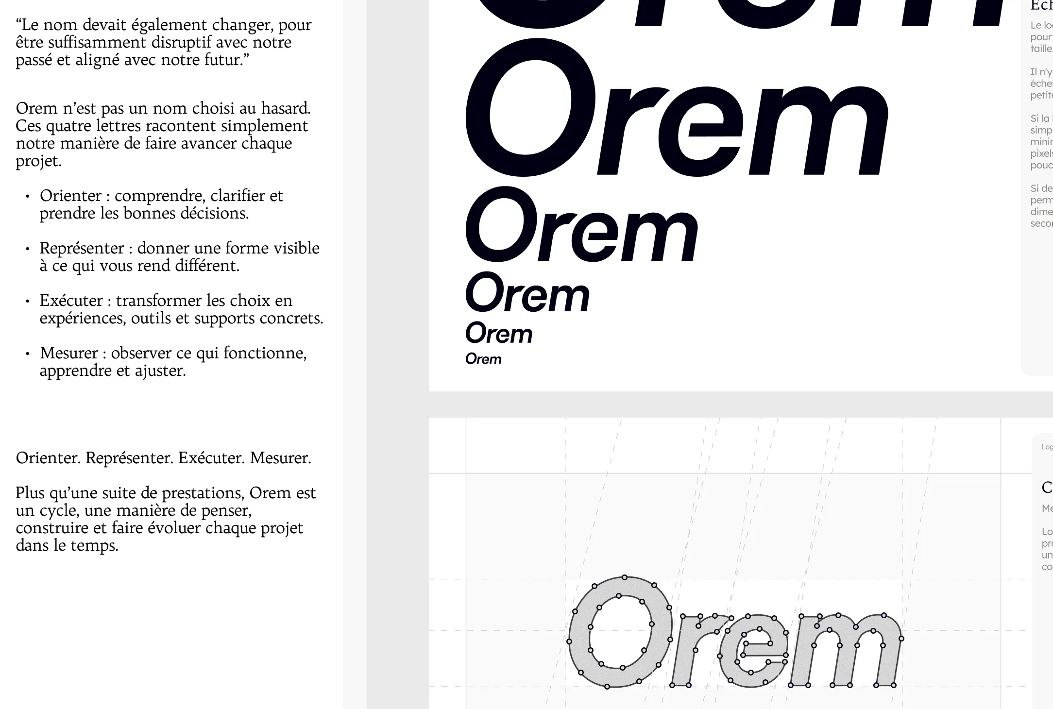 Capture du site web réalisé pour Orem