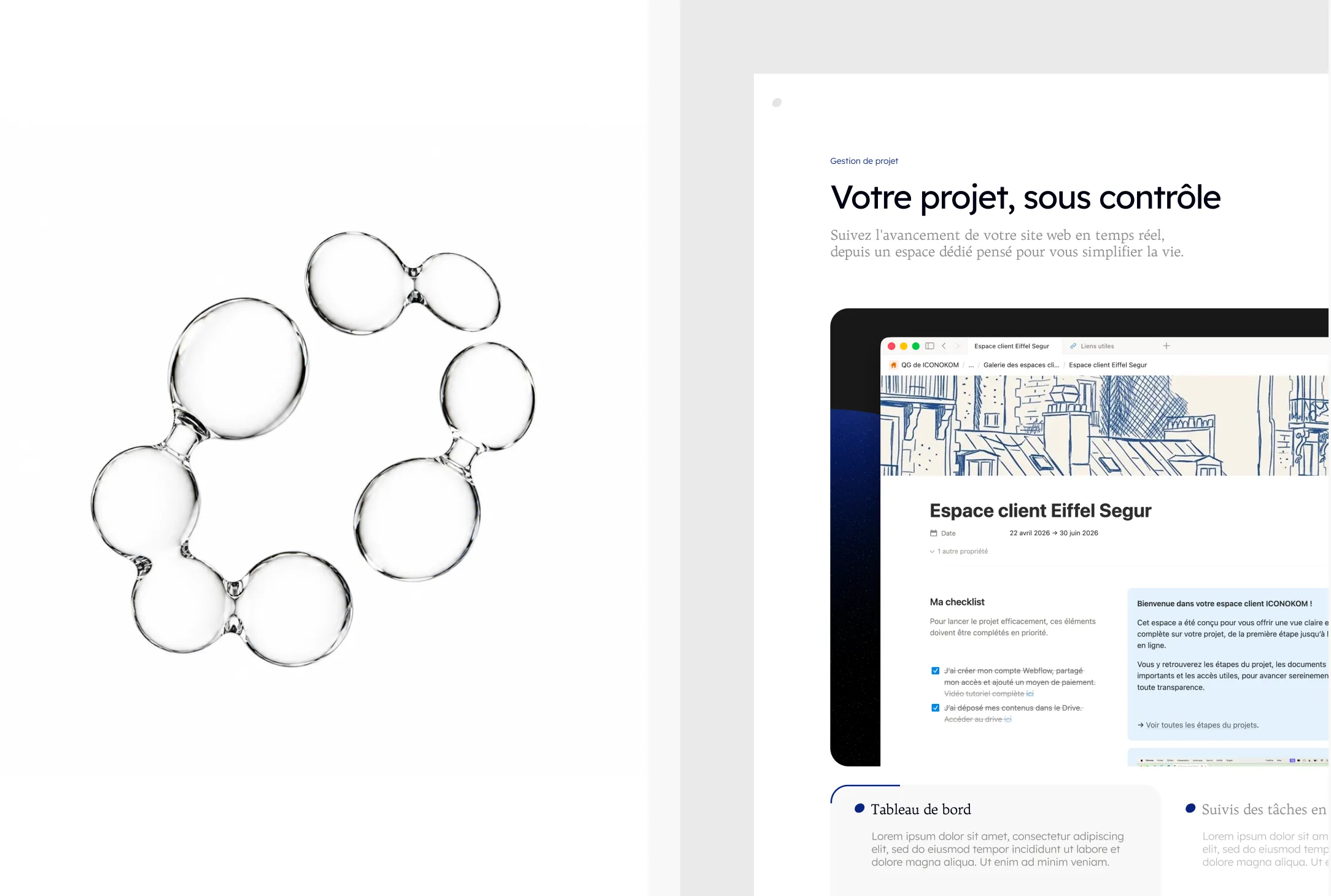 Capture du site web réalisé pour Orem