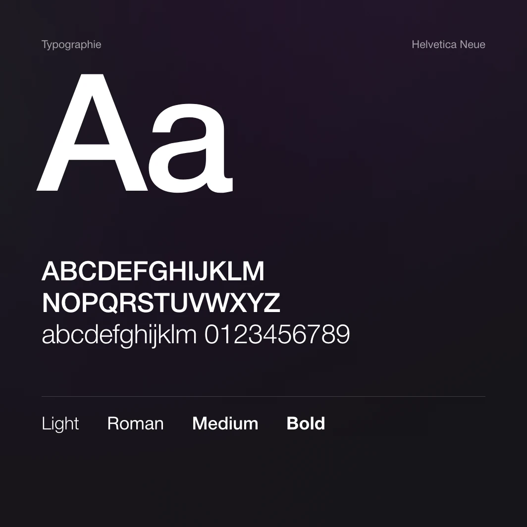 Typographie Helvetica Neue de Riskintel