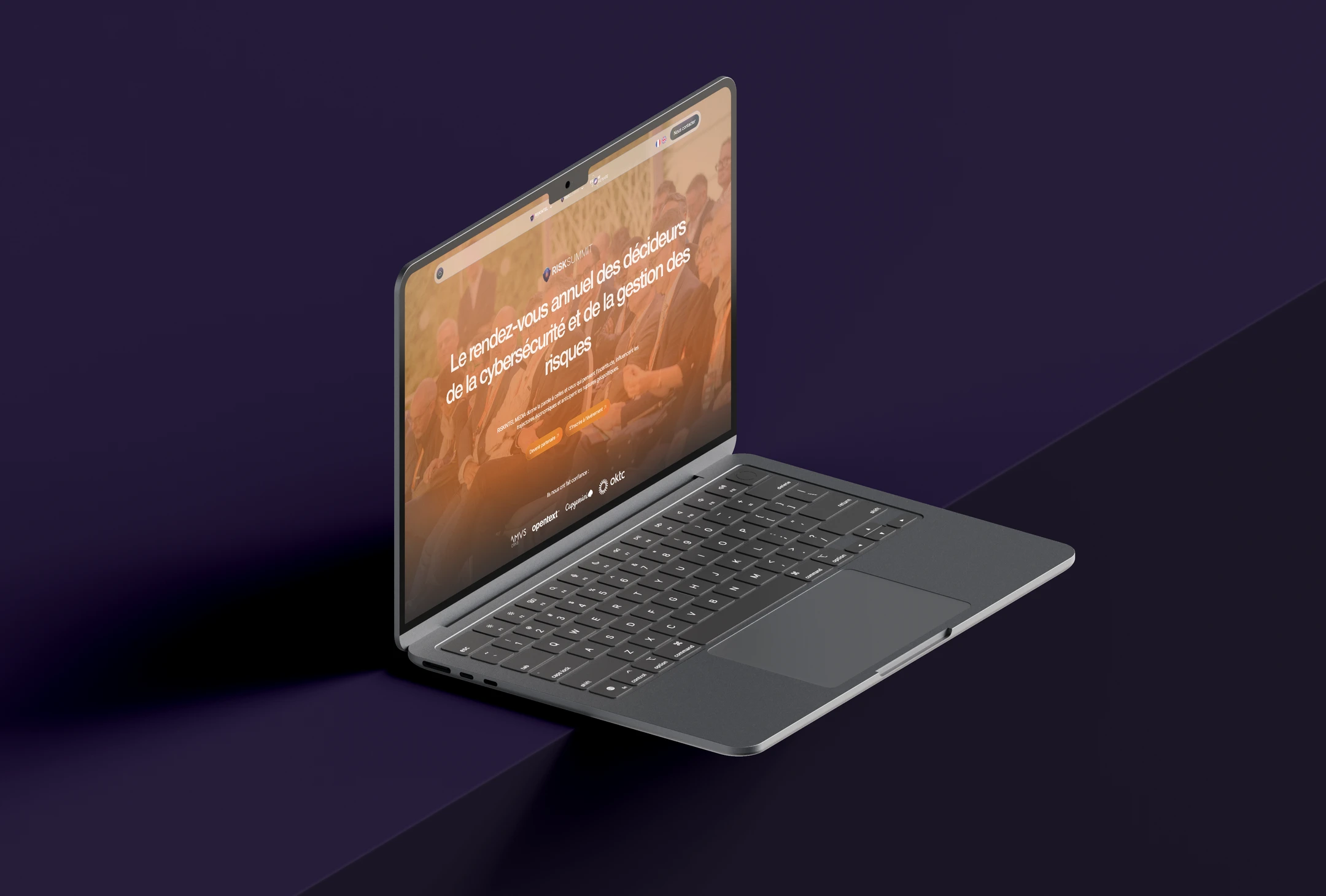 Page Risk Summit sur MacBook
