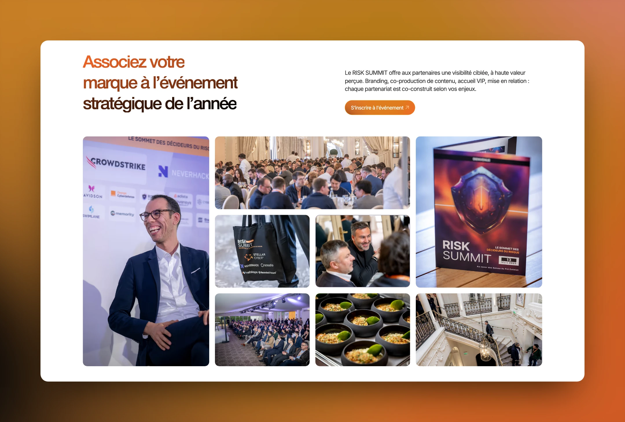 Associer sa marque au Risk Summit