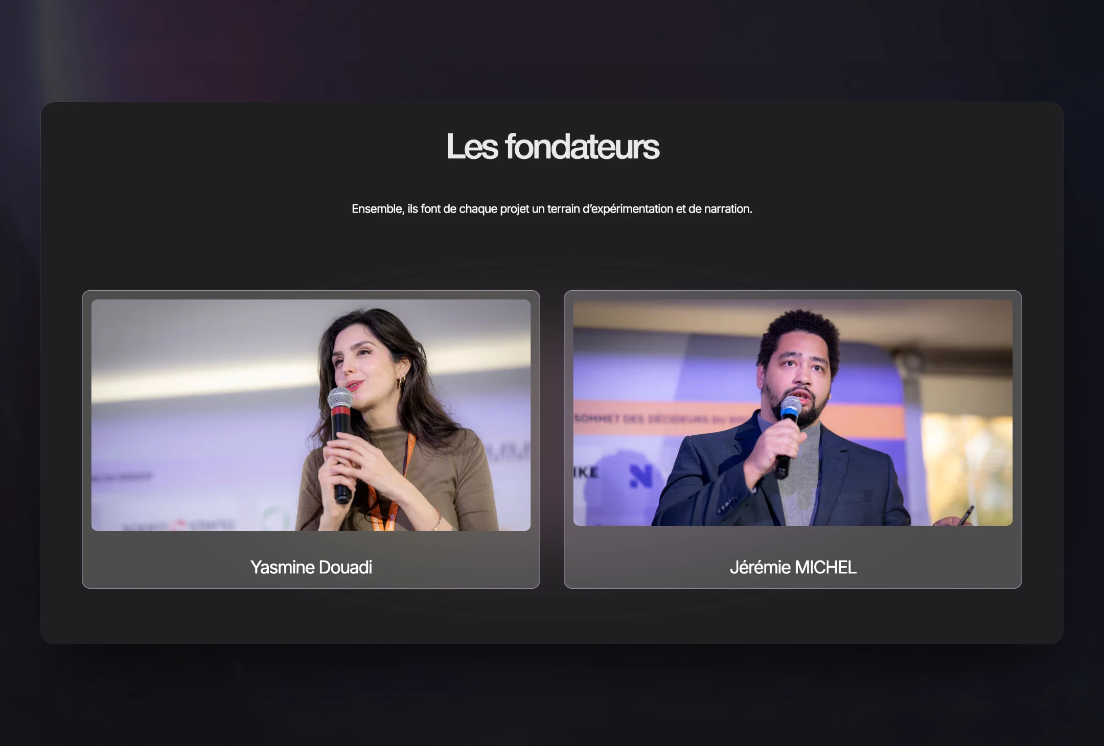 Les fondateurs : Yasmine Douadi et Jérémie Michel