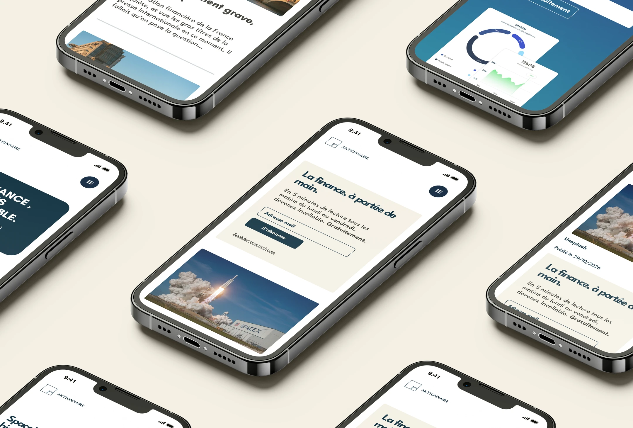 Pages du site Aktionnaire sur mobile