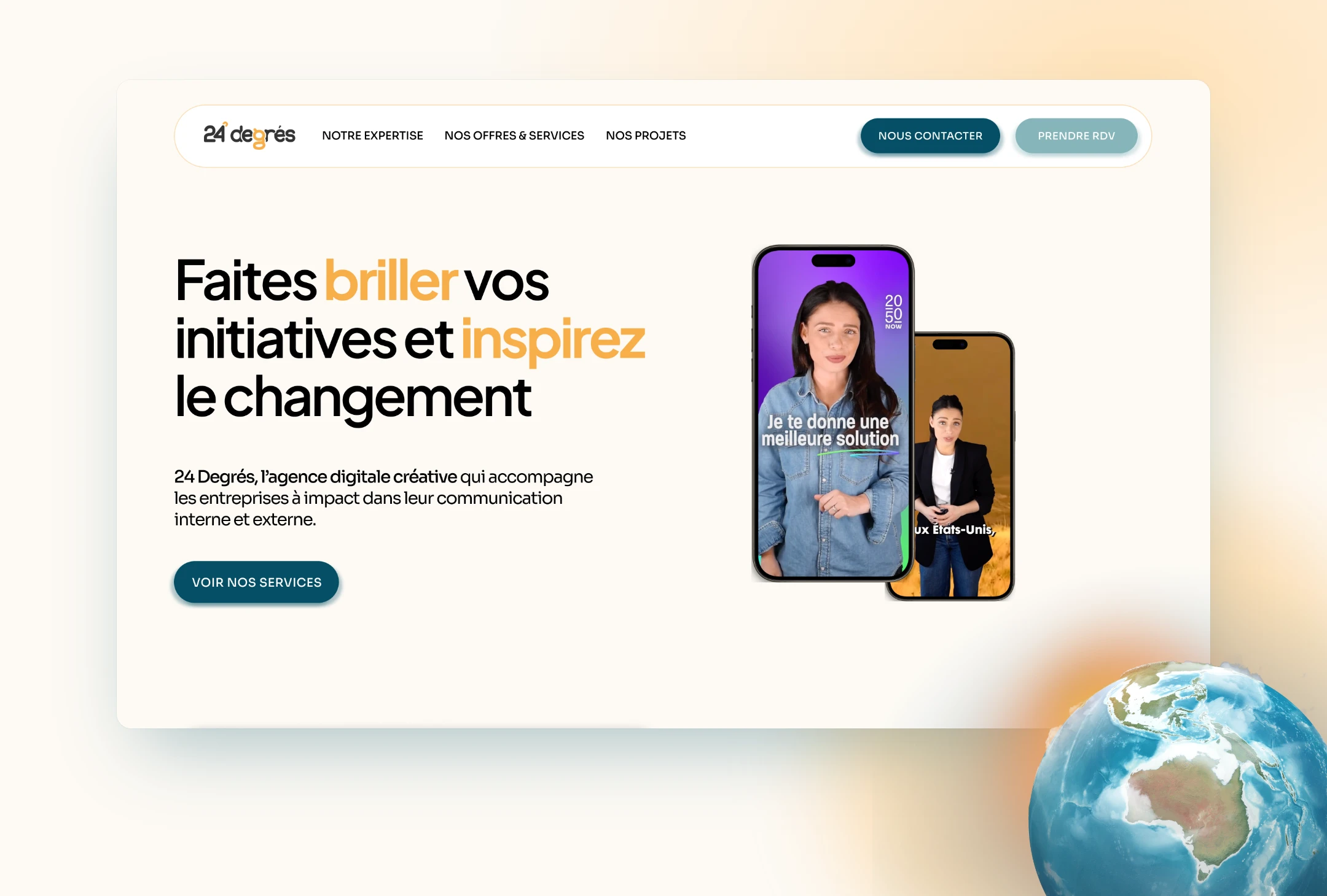 Page d'accueil du site 24 Degrés