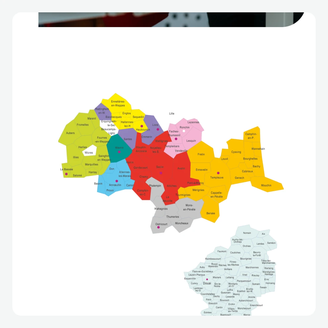 Carte du territoire couvert par Impulsions