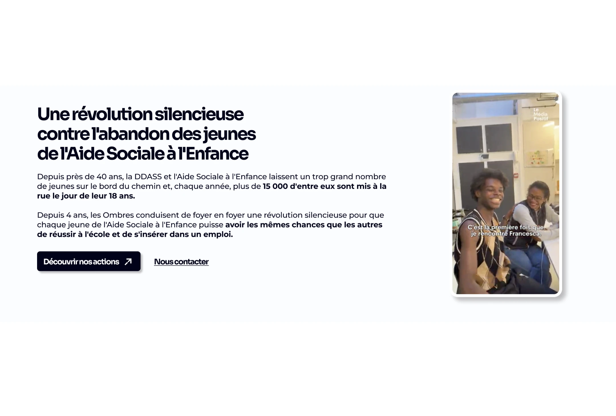 Une révolution silencieuse contre l'abandon des jeunes de l'Aide Sociale à l'Enfance