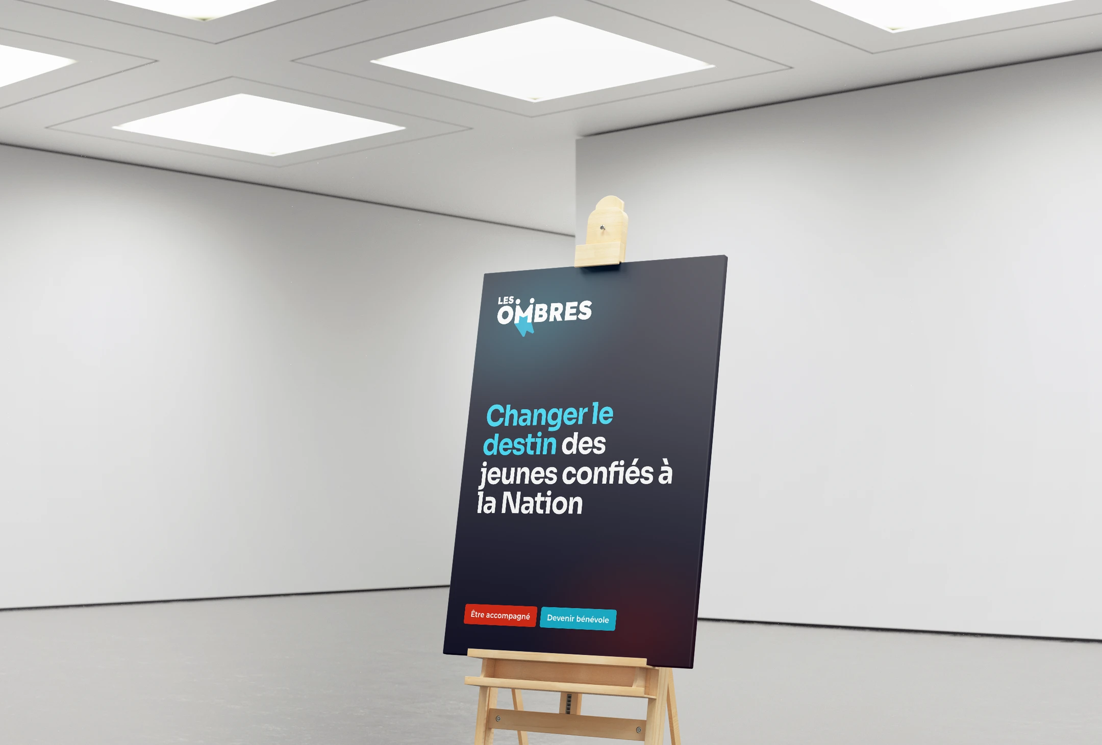 Affiche Les Ombres sur chevalet