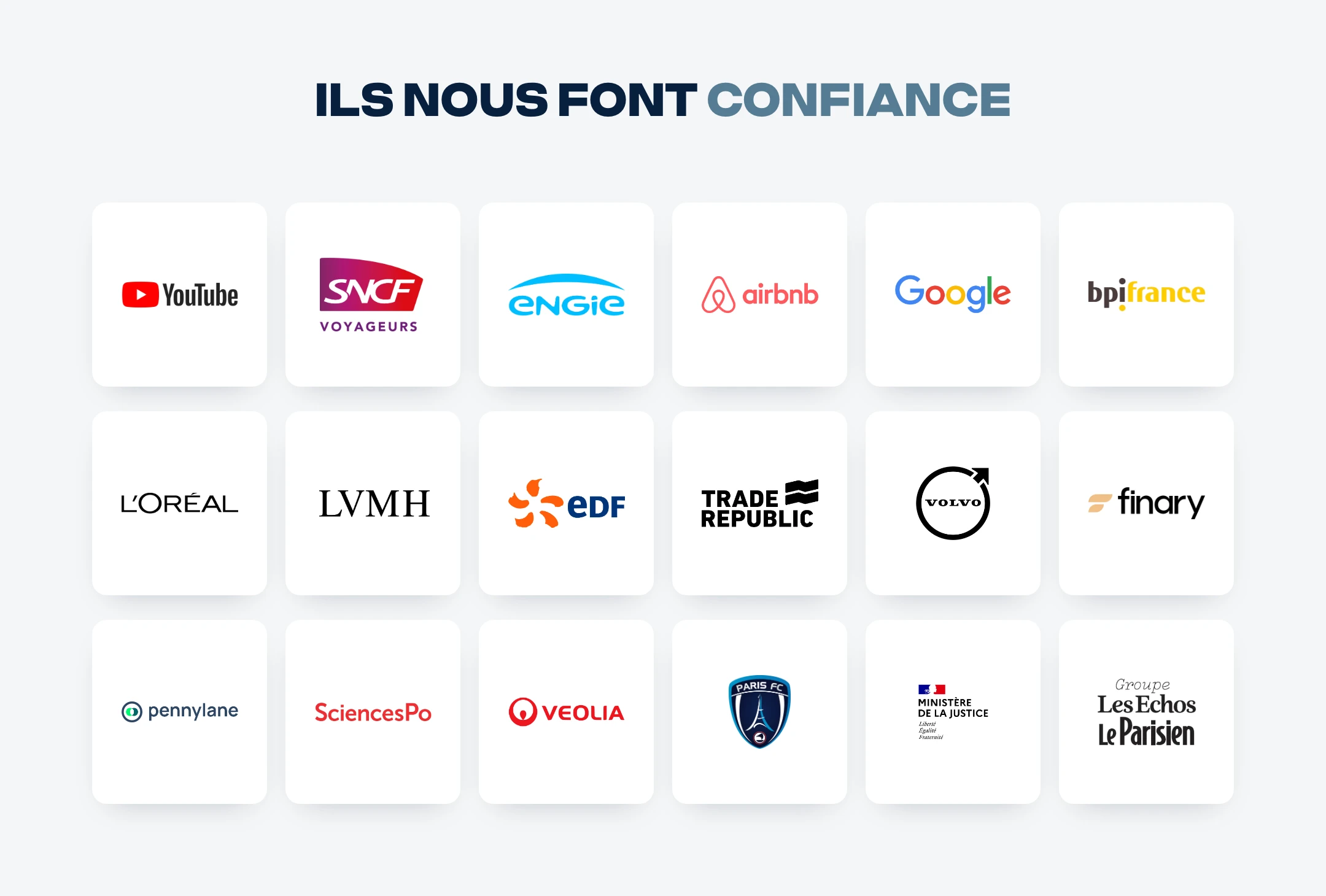 Les marques qui font confiance au groupe