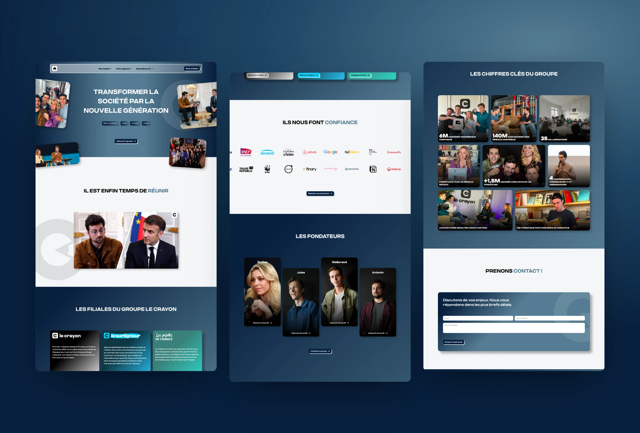 Le site Le Crayon en entier