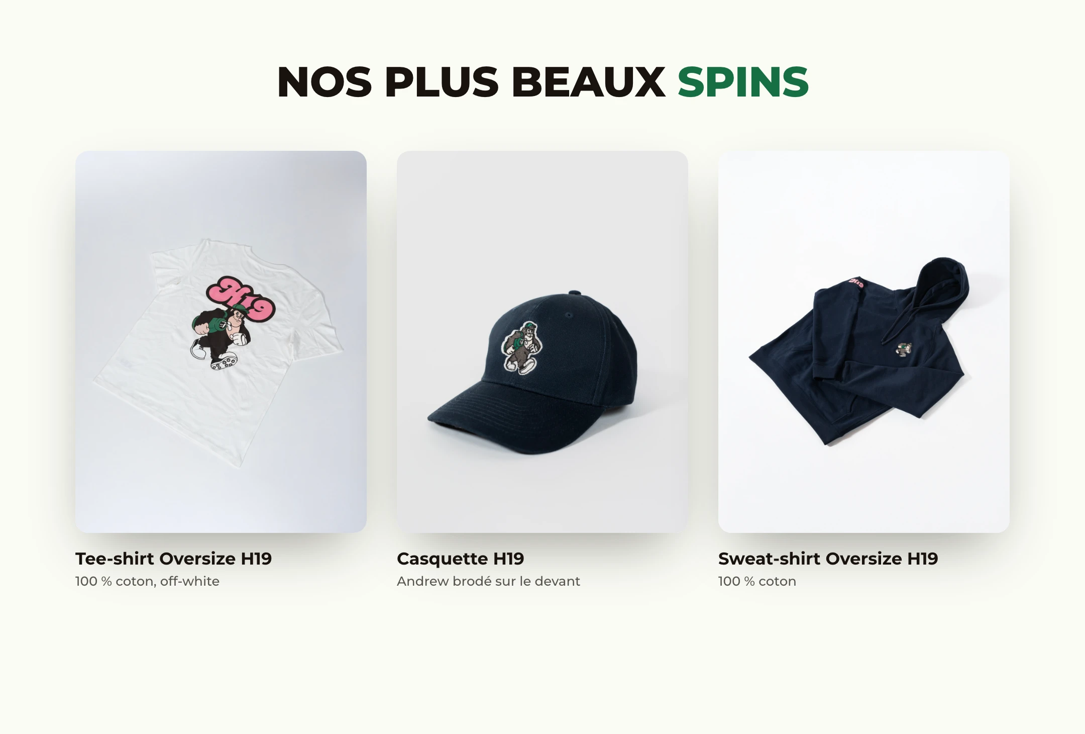 Les produits H19