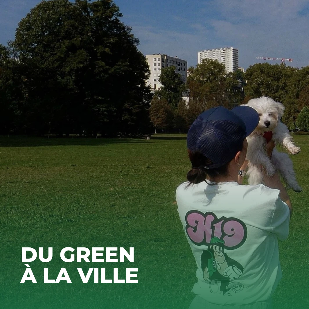 Tee-shirt H19 porté, du green à la ville