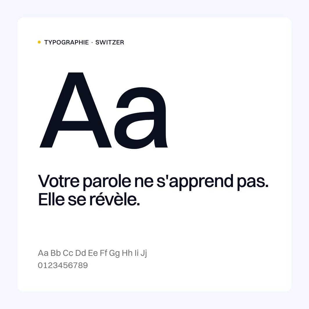 Typographie Switzer de Dipita