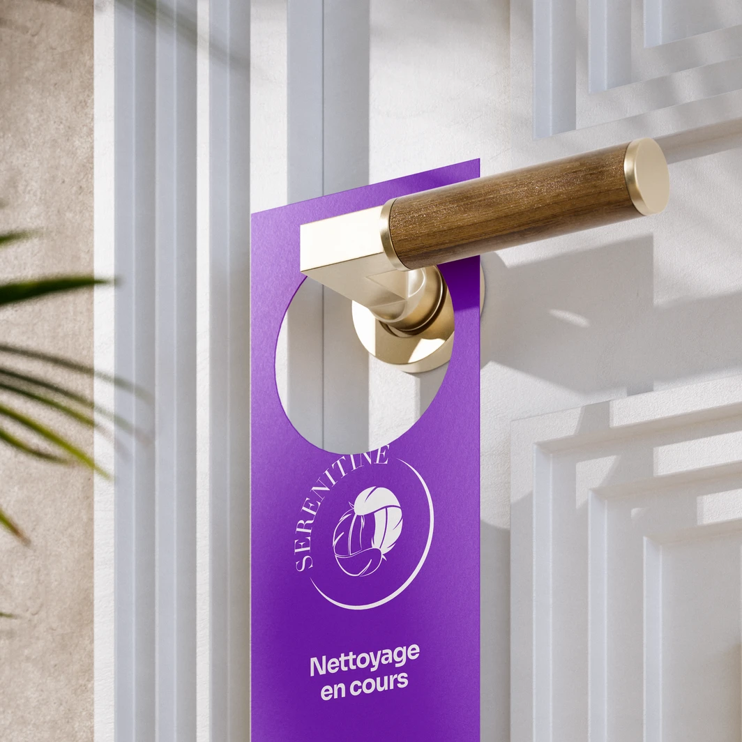 Accroche-porte Serenitine nettoyage en cours