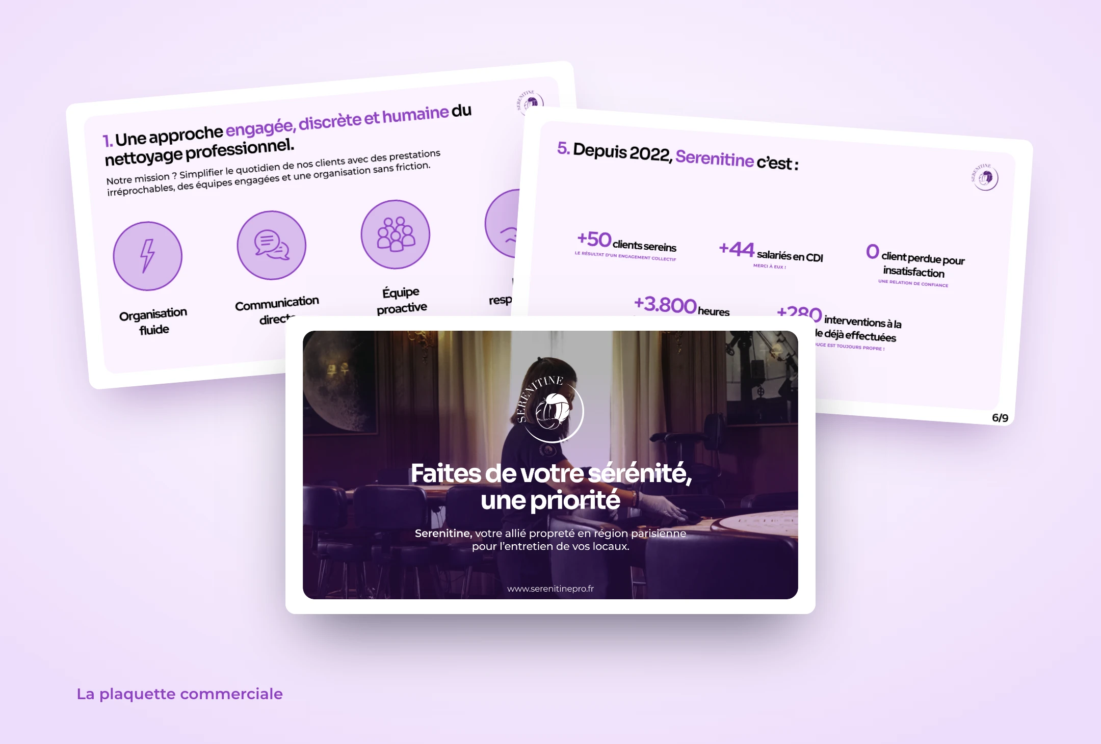 La plaquette commerciale Serenitine