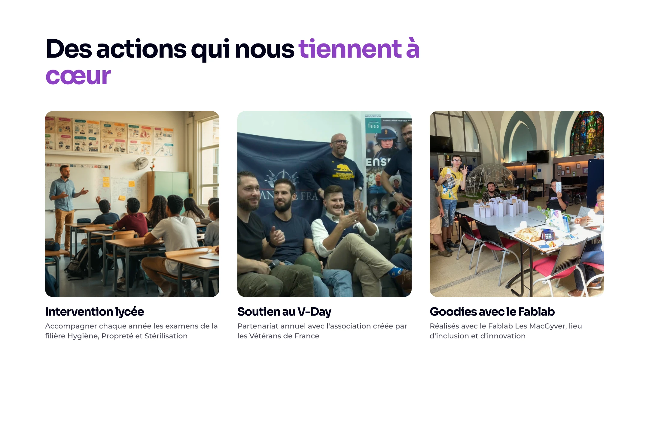 Les actions solidaires de Serenitine