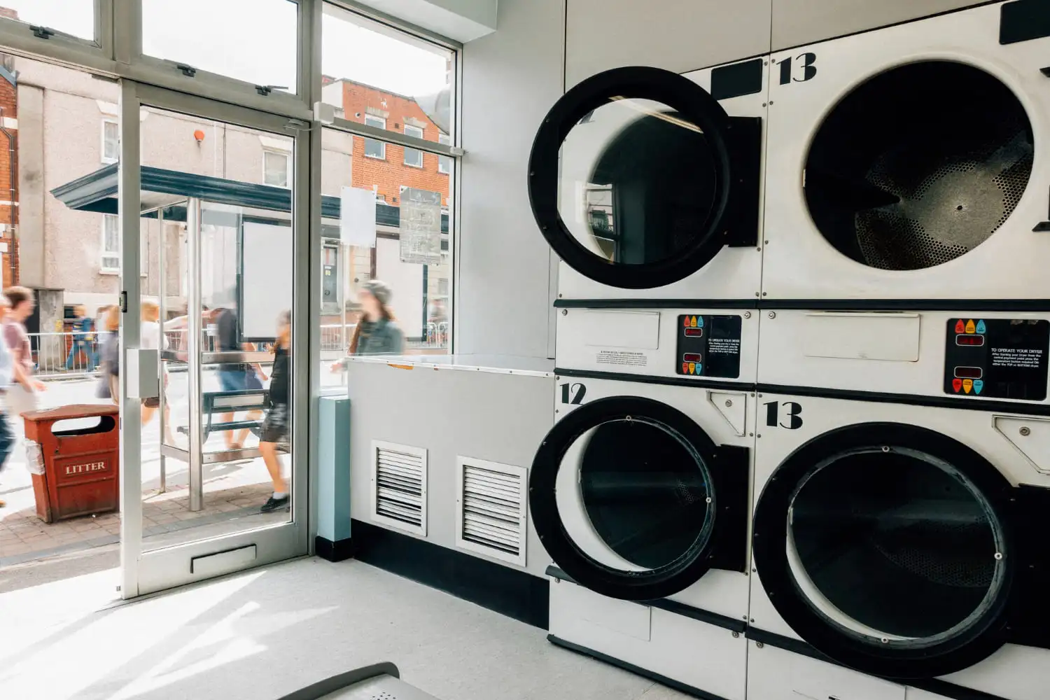 Commercial dryer and washer