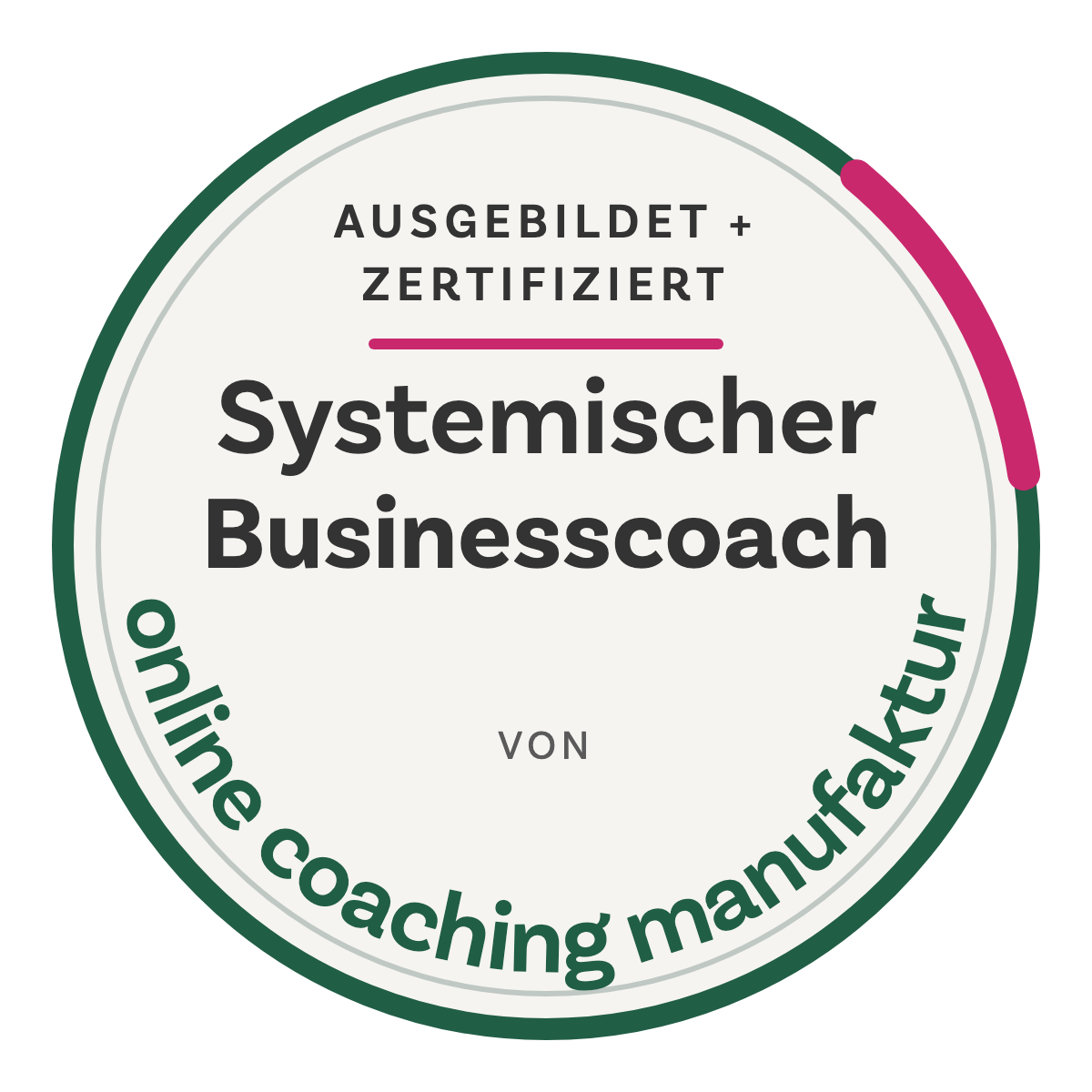 Systemischer Businesscoach, ausgebildet und zertifiziert von der online coaching manufaktur