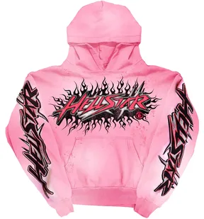 Hellstar Brainwashed Without Brain Hoodie Pink