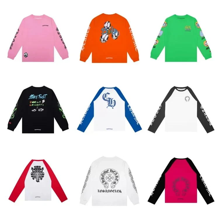 Bunch of Long Sleeve Chrome Hearts Tees