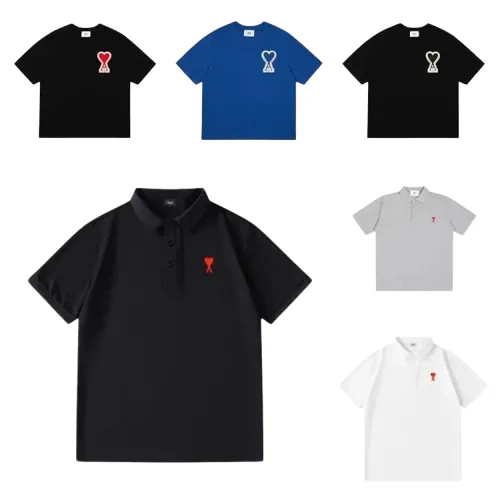 Bunch of Ami Heart tees and Polo Shirts