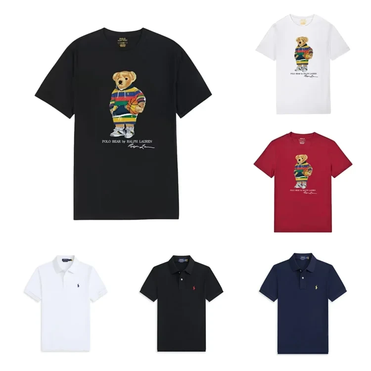 Bunch of Ralph Lauren Polo Bear Tees and Polo Shirts