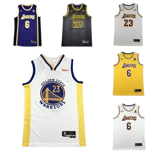 NBA Lakers and Warriors Basketball Jerseys